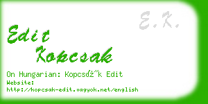 edit kopcsak business card